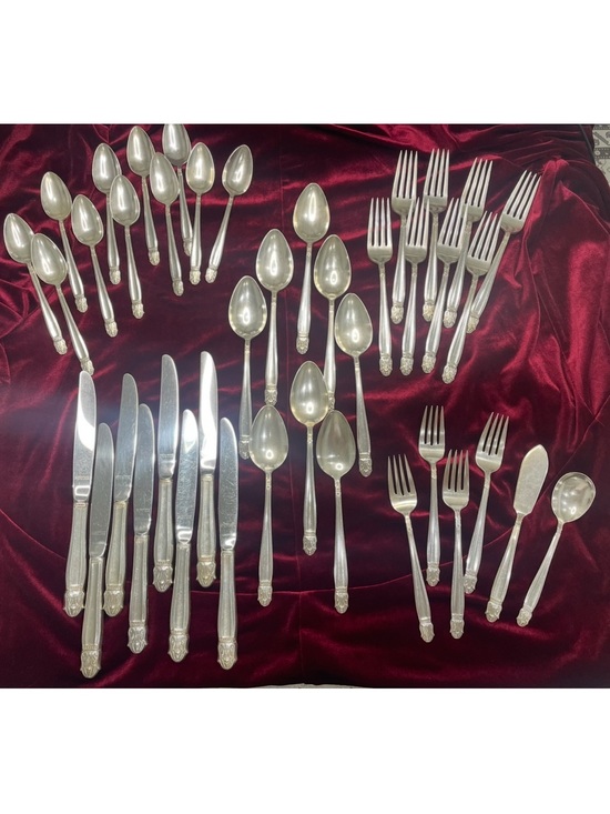 Holmes & Edwards Inlaid silverware Other - Holmes&Edward Inlaid IS 1938 silverwear Danish Princess Pattern 41pcs Art Deco